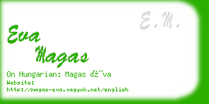 eva magas business card